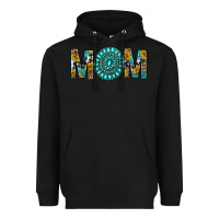 Black Western Mom With Turquoise Gemstone Heavyweight Hoodie - BundleAndBundleShop
