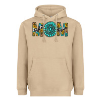 Mushroom Western Mom With Turquoise Gemstone Heavyweight Hoodie - BundleAndBundleShop