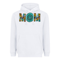 White Western Mom With Turquoise Gemstone Heavyweight Hoodie - BundleAndBundleShop