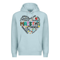 Blue Mist retro maestra word Premium Hoodie - JahusDesignShop