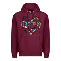 Burgundy retro maestra word Premium Hoodie - JahusDesignShop