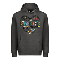 Charcoal Heather retro maestra word Premium Hoodie - JahusDesignShop