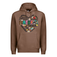 Chestnut retro maestra word Premium Hoodie - JahusDesignShop