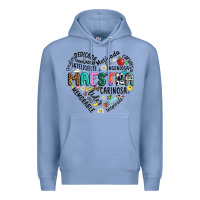 Colony Blue retro maestra word Premium Hoodie - JahusDesignShop