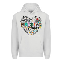Dove Grey retro maestra word Premium Hoodie - JahusDesignShop