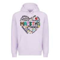 Lilac retro maestra word Premium Hoodie - JahusDesignShop