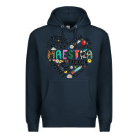 Navy retro maestra word Premium Hoodie - JahusDesignShop