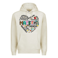 Oatmeal Heather retro maestra word Premium Hoodie - JahusDesignShop