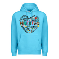 Ocean Blue retro maestra word Premium Hoodie - JahusDesignShop