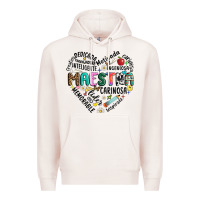 Pale Pink retro maestra word Premium Hoodie - JahusDesignShop