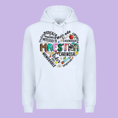 Retro Maestra Word Premium Hoodie Designed By Jahusdesignshop