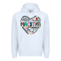 White retro maestra word Premium Hoodie - JahusDesignShop