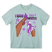 Arona Purple I Have Two Moods Afro Girl Sneakers Heavy Core Tee - texasbilliewilder