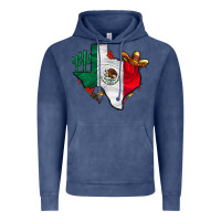 Vintage Denim mexica texas Vintage Hoodie - CowhideDigitalArt
