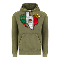 Vintage Olive mexica texas Vintage Hoodie - CowhideDigitalArt