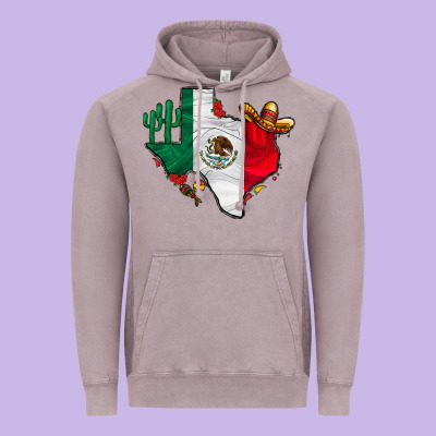 Mexica Texas Vintage Hoodie Designed By Cowhidedigitalart