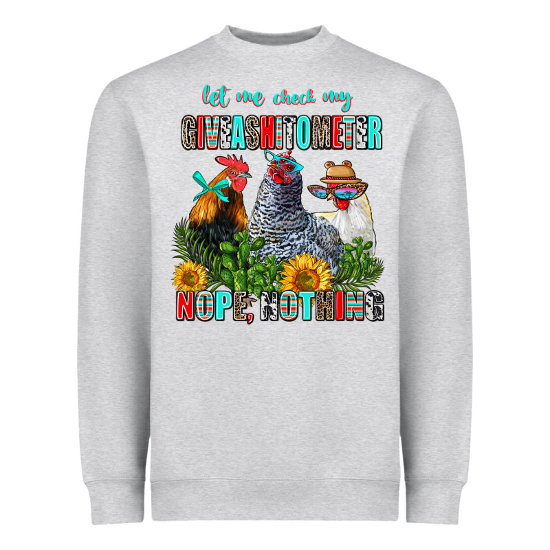 Let Me Check My Giveashitometer Nope Nothing Heavyweight Sweatshirt by AdoDesignShop | Teevron