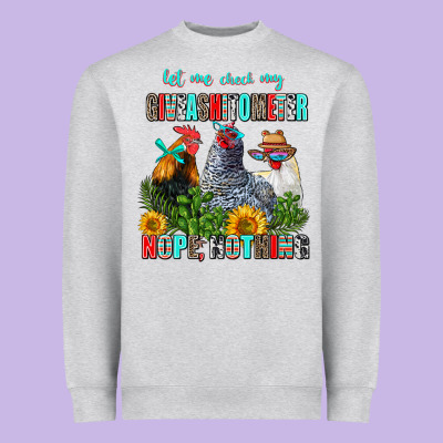 Let Me Check My Giveashitometer Nope Nothing Heavyweight Sweatshirt Designed By Adodesignshop