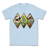 Dusty Blue cactus serape cowhide Classic Tee - JahusDesignShop
