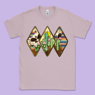 Cactus Serape Cowhide Classic Tee Designed By Jahusdesignshop