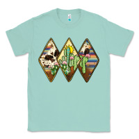 Seafoam cactus serape cowhide Classic Tee - JahusDesignShop