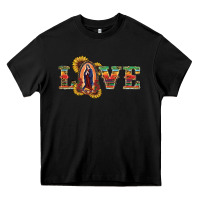 Black Love Lady Of Guadalupe Heavy Core Tee - RanaPortraitStore