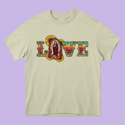 Heavy Core Tee Love Lady Of Guadalupe
