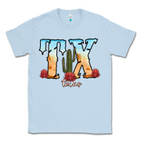 Dusty Blue texas cactus Classic Tee - RanaPortraitStore