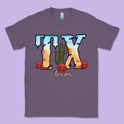Texas Cactus Classic Tee Designed By Ranaportraitstore