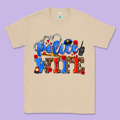 Police Wife Classic Tee Designed By Adodesignshop