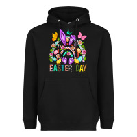 Black Easter Day Rainbow Heavyweight Hoodie - BundleAndBundleShop