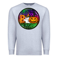 Heather Grey halloween round earrings 3 Premium Sweatshirt - BundleAndBundleShop