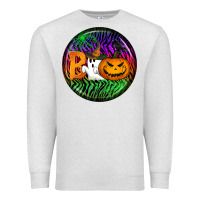 Oatmeal Heather halloween round earrings 3 Premium Sweatshirt - BundleAndBundleShop