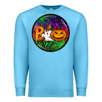 Ocean Blue halloween round earrings 3 Premium Sweatshirt - BundleAndBundleShop