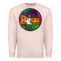 Pale Pink halloween round earrings 3 Premium Sweatshirt - BundleAndBundleShop