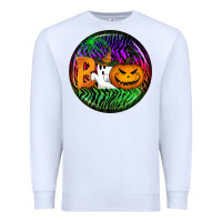 White halloween round earrings 3 Premium Sweatshirt - BundleAndBundleShop