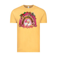 Vintage Mustard pink christmas believe  rainbow Vintage Tee - AdoDesignShop