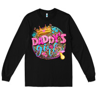 Black daddys girl Long Sleeve Tee - NancyCooperArtShop