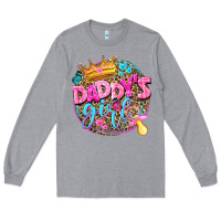 Heather Grey daddys girl Long Sleeve Tee - NancyCooperArtShop