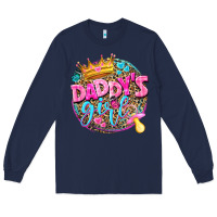 Navy daddys girl Long Sleeve Tee - NancyCooperArtShop