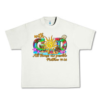 Pistachio with god all things are possible summer Urban Heavy Tee - AdoDesignShop