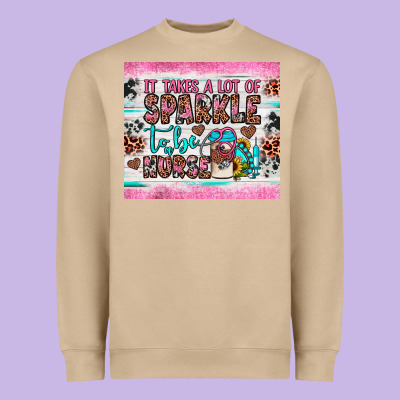 It Takes A Lot Of Sparkle To Be A Nurse Heavyweight Sweatshirt Designed By Jahusdesignshop