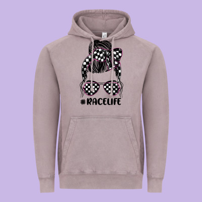 Race Life Vintage Hoodie Designed By Jahusdesignshop