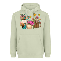 Matcha Western Cowgirl Coffee Cup Bbs Heavyweight Hoodie - BundleAndBundleShop