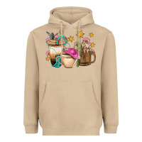 Mushroom Western Cowgirl Coffee Cup Bbs Heavyweight Hoodie - BundleAndBundleShop