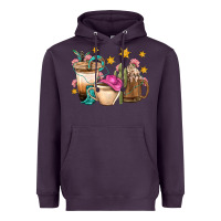 Plum Western Cowgirl Coffee Cup Bbs Heavyweight Hoodie - BundleAndBundleShop