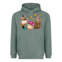 Sage Western Cowgirl Coffee Cup Bbs Heavyweight Hoodie - BundleAndBundleShop