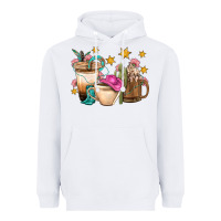 White Western Cowgirl Coffee Cup Bbs Heavyweight Hoodie - BundleAndBundleShop