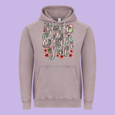 Easter Day Happy Easter Y'all Vintage Hoodie Designed By Oliviacreatesart