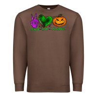 Chestnut peace love halloween Premium Sweatshirt - BundleAndBundleShop